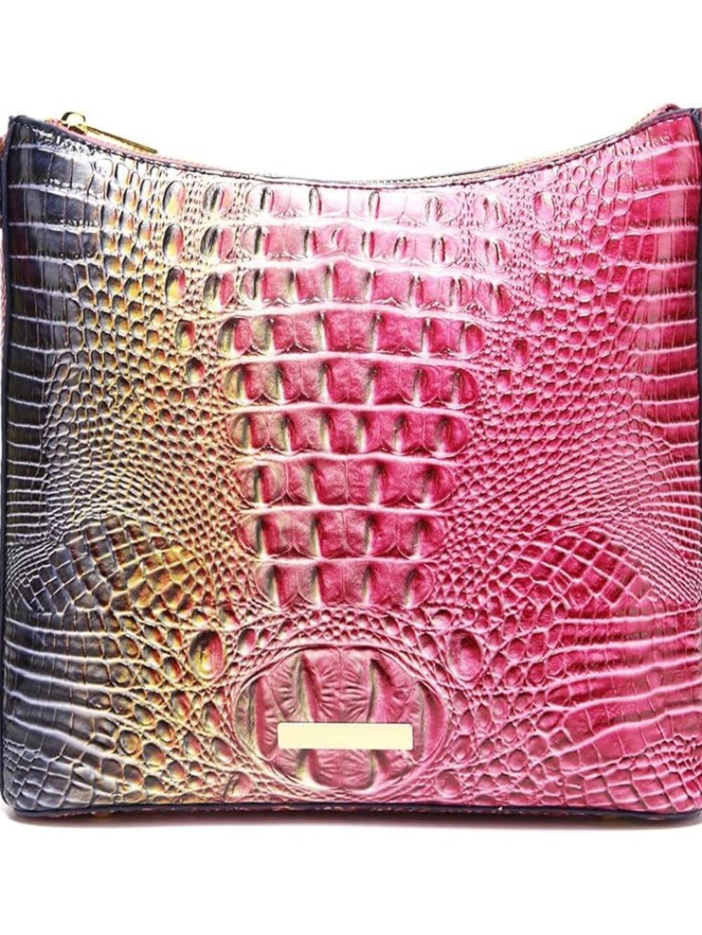 Shoulder Crocodile Flat Handbags for Women trendy Ladies Shoulder Bag Embossed P
